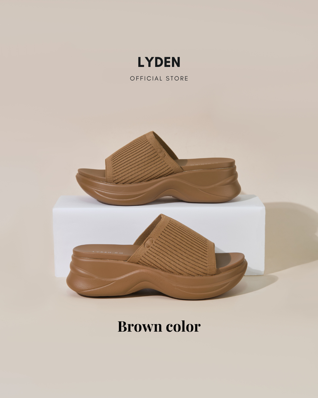 【NEW】Lyden Nova Series 5.5cm Platform Sandals - Brown