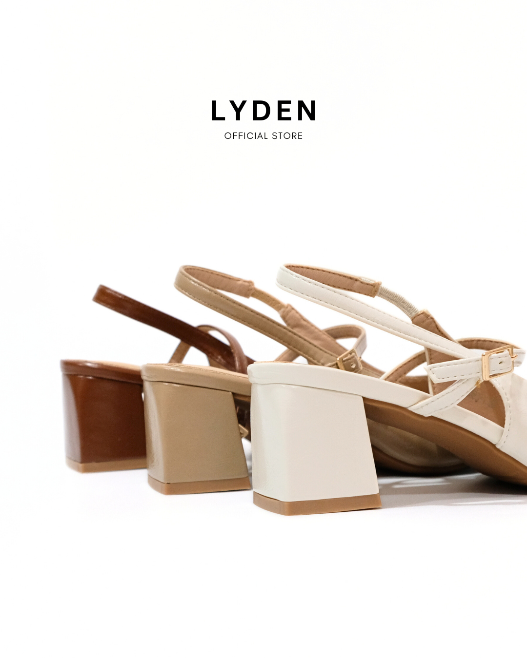 【NEW】Lyden Kasut Raya Tasya series 6cm pump heels - Beige//Khaki//Brown