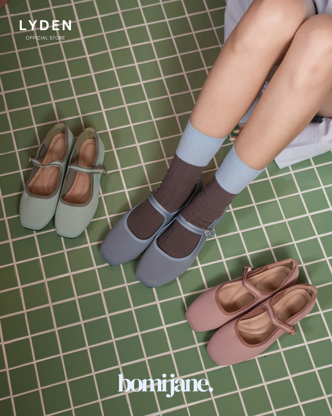 【NEW】Lyden Bomi Jane Series Flats - Pink//Blue//Green