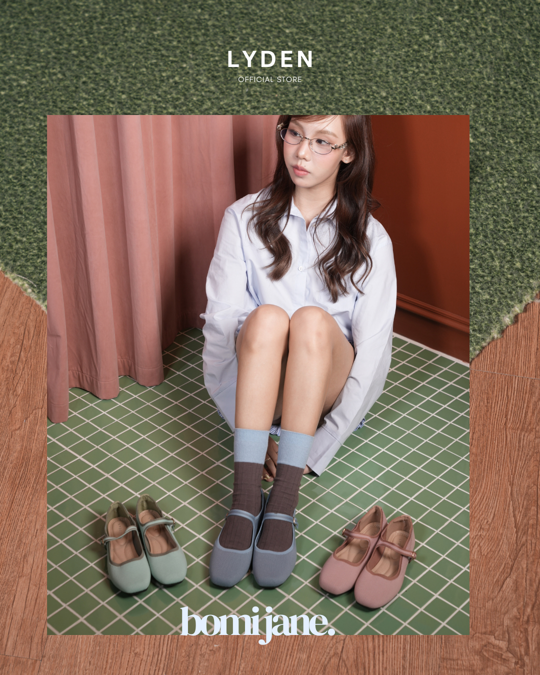 【NEW】Lyden Bomi Jane Series Flats - Pink//Blue//Green