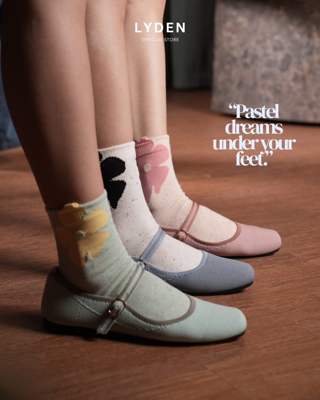 【NEW】Lyden Bomi Jane Series Flats - Pink//Blue//Green