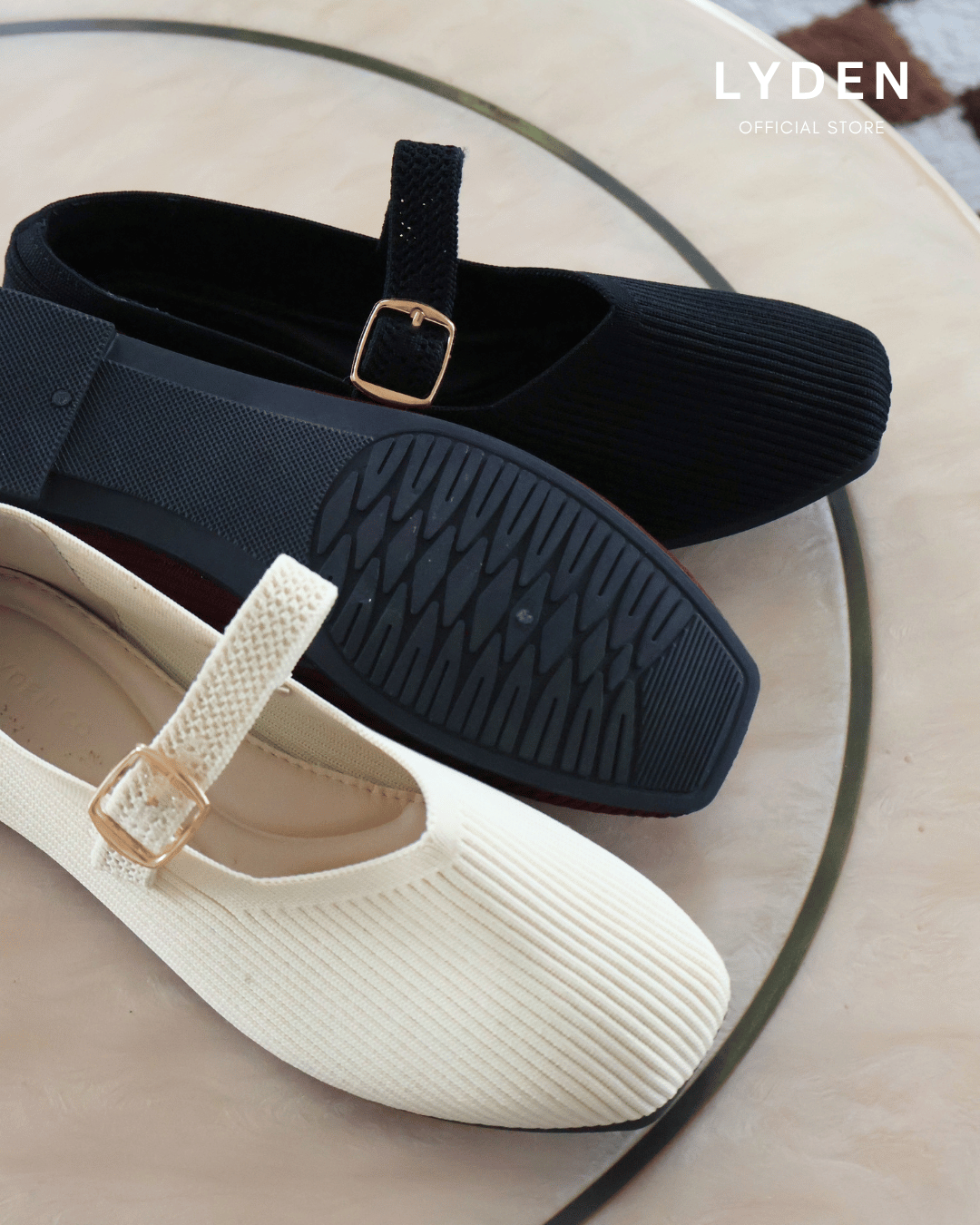 【NEW】【Knit Label】Flats with Strap Series