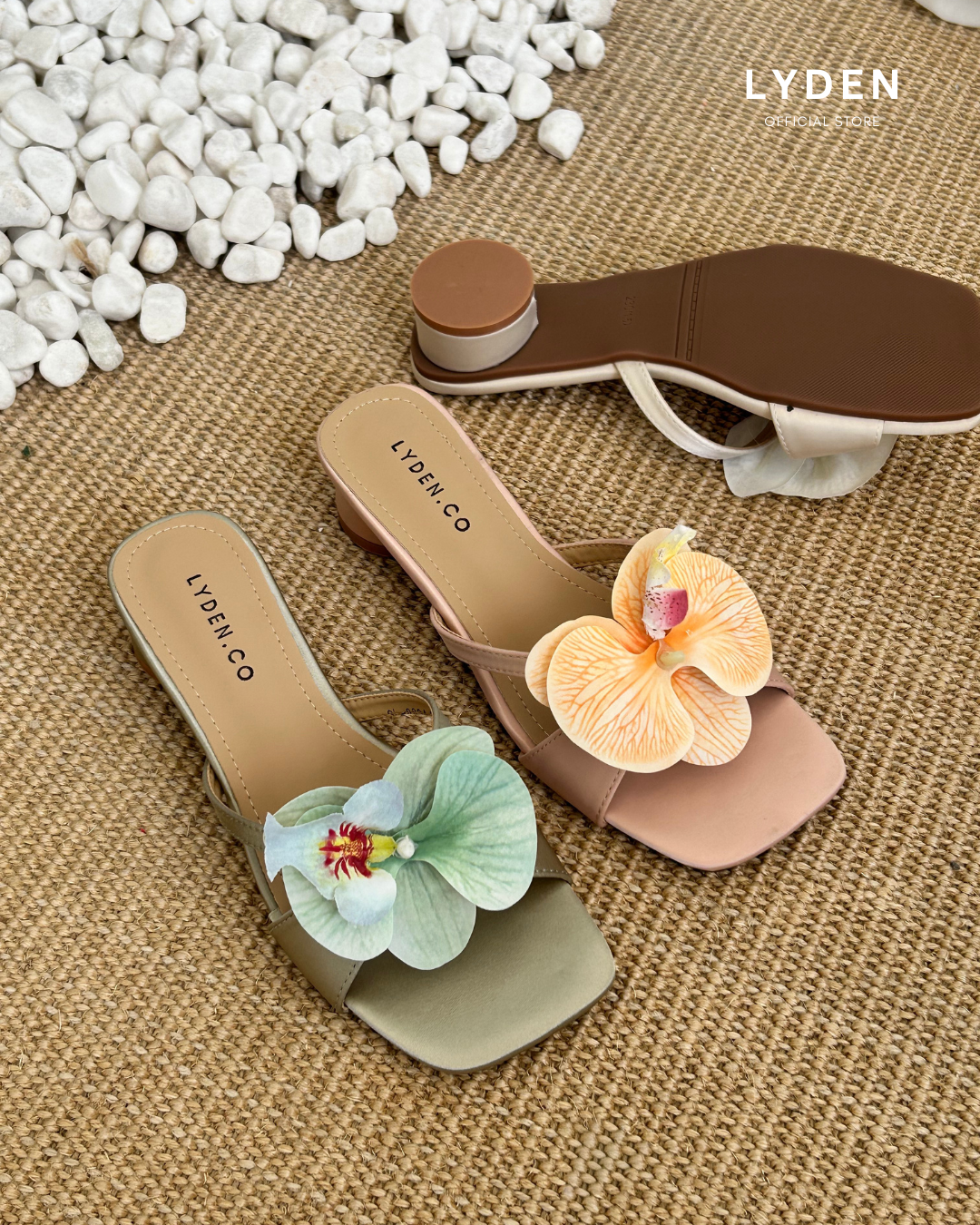 【Le Flowers The Secret Garden Series】Orkid Kiss Series 4.5cm pump heels - Beige//Pink//Cyan