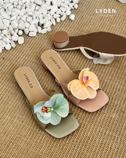 【Le Flowers The Secret Garden Series】Orkid Kiss Series 4.5cm pump heels - Beige//Pink//Cyan