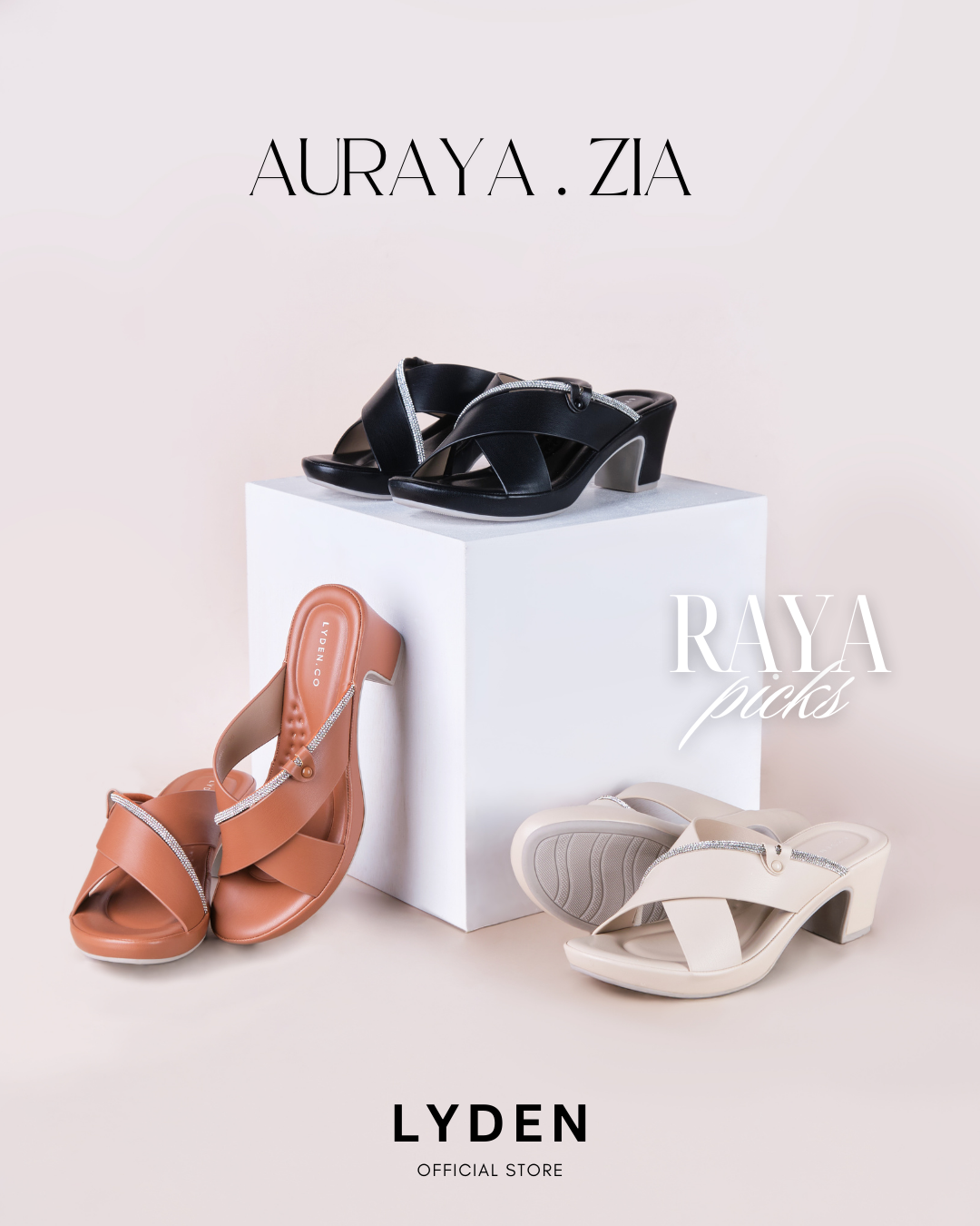 【NEW】Lyden Auraya Zia Series 6.5cm heels - Classic Black//Coffee//Beige