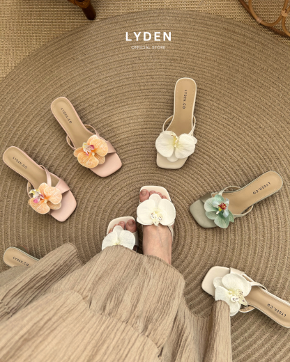 【Le Flowers The Secret Garden Series】Orkid Kiss Series 4.5cm pump heels - Beige//Pink//Cyan