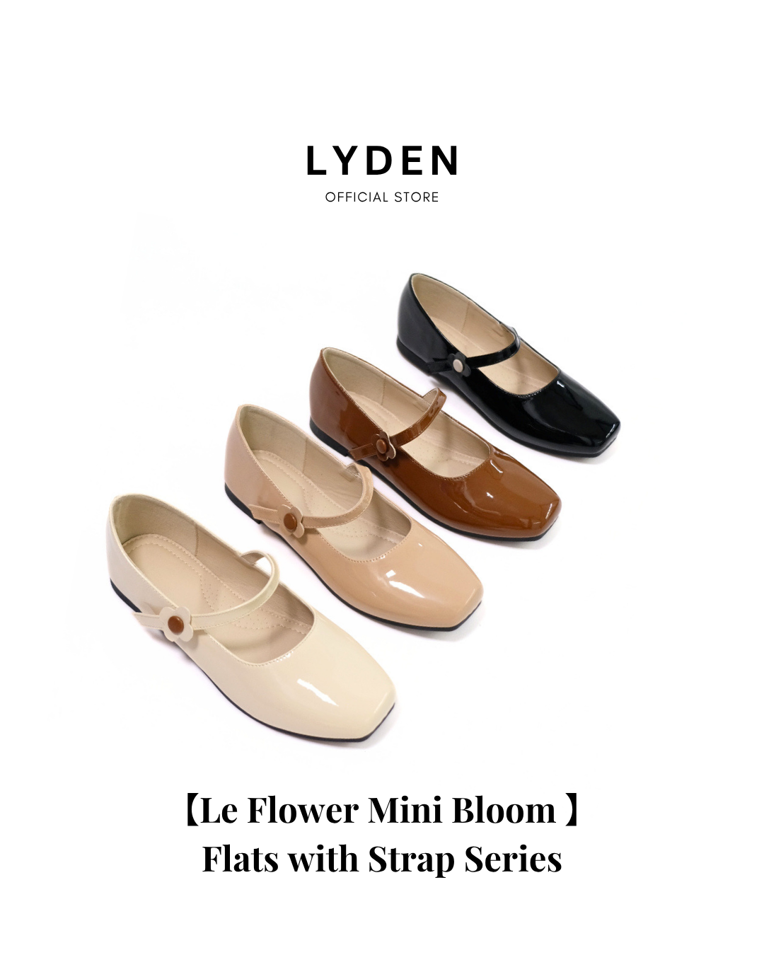 【NEW】【Le Flowers Mini Bloom】Flats with Strap Series