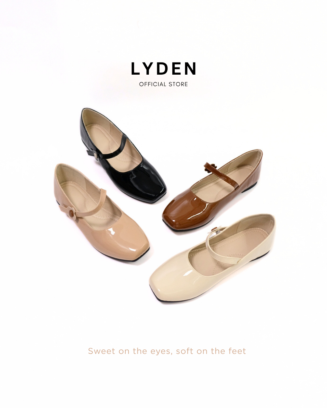 【NEW】【Le Flowers Mini Bloom】Flats with Strap Series