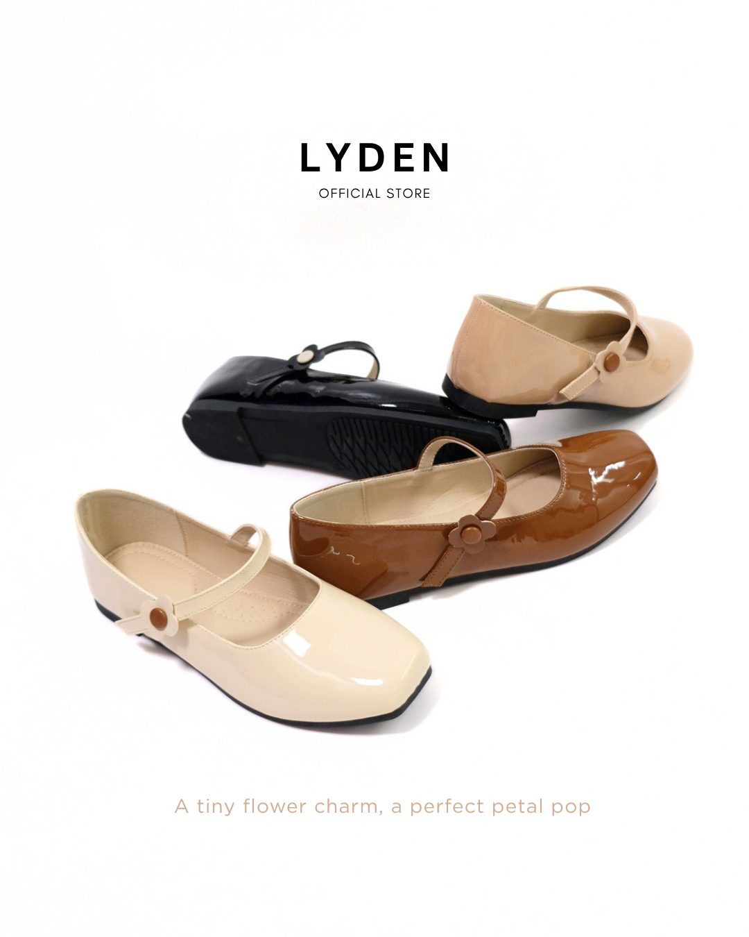 【NEW】【Le Flowers Mini Bloom】Flats with Strap Series