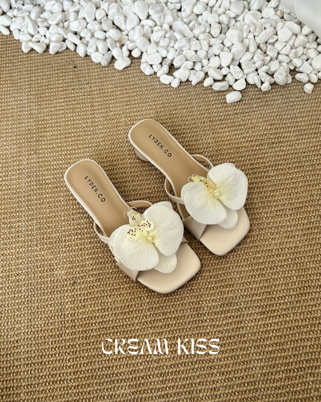 【Le Flowers The Secret Garden Series】Orkid Kiss Series 4.5cm pump heels - Beige//Pink//Cyan