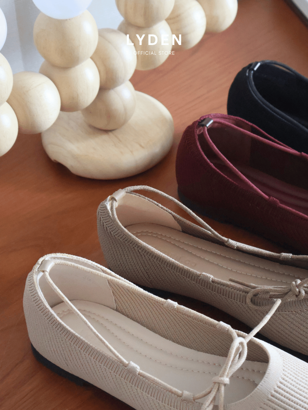 【NEW】【Knit Label】Flats with Tie-Up Series