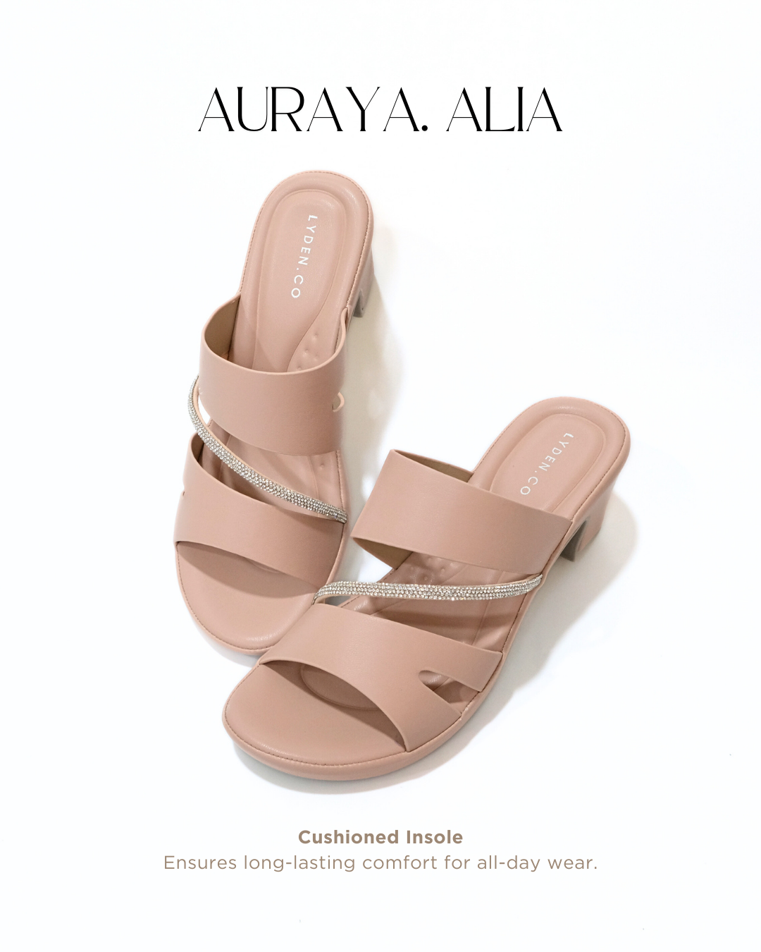 【NEW】Lyden Auraya Alia Series 6.5cm heels - Beige//Pink//Brown
