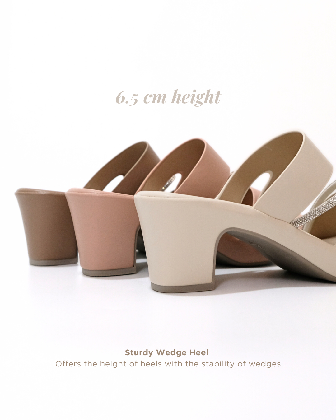【NEW】Lyden Auraya Alia Series 6.5cm heels - Beige//Pink//Brown