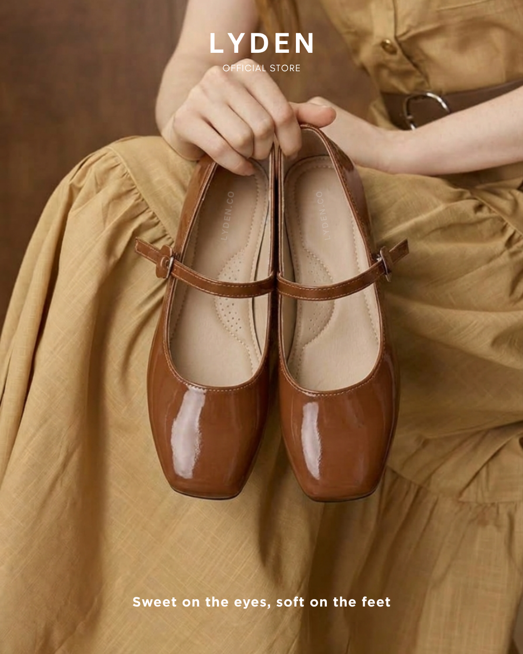 【NEW】【Le Flowers Mini Bloom】Flats with Strap Series
