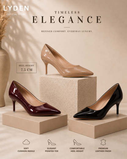 【NEW】Lyden Vera Series 7.5cm Matt & Glossy Heels