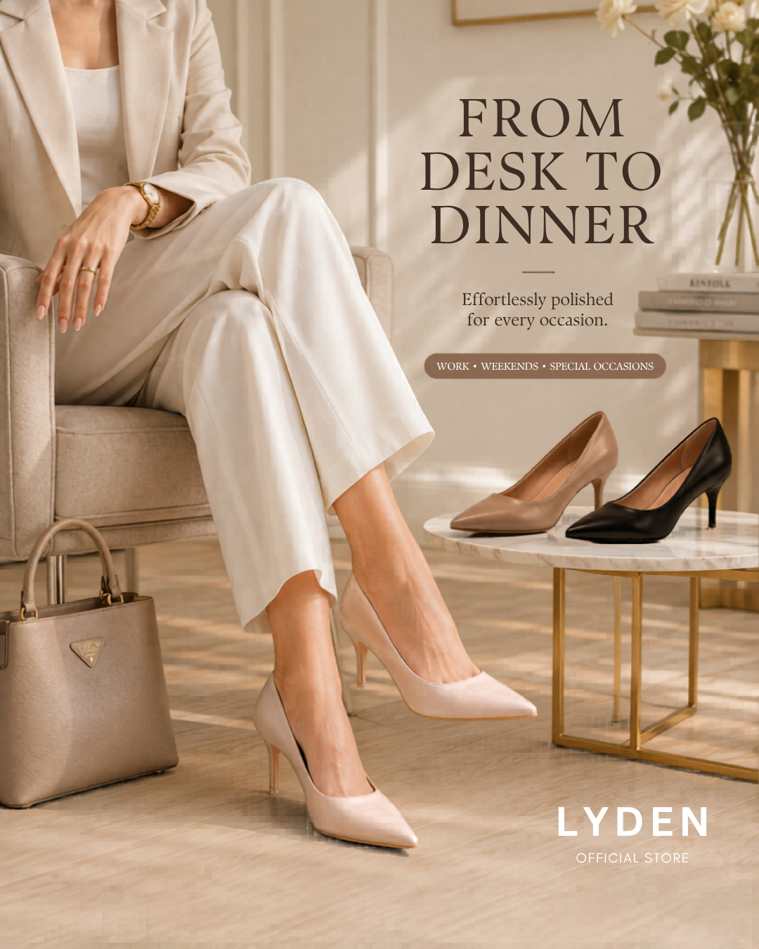 【NEW】Lyden Vera Series 7.5cm Matt & Glossy Heels
