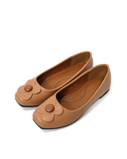 【Le Flowers The Secret Garden Series】No.4 Petal Womens Flats/ Womens floral flats /cushion flats /Kasut Bunga Perempuan - Classic Black//Brown//Beige