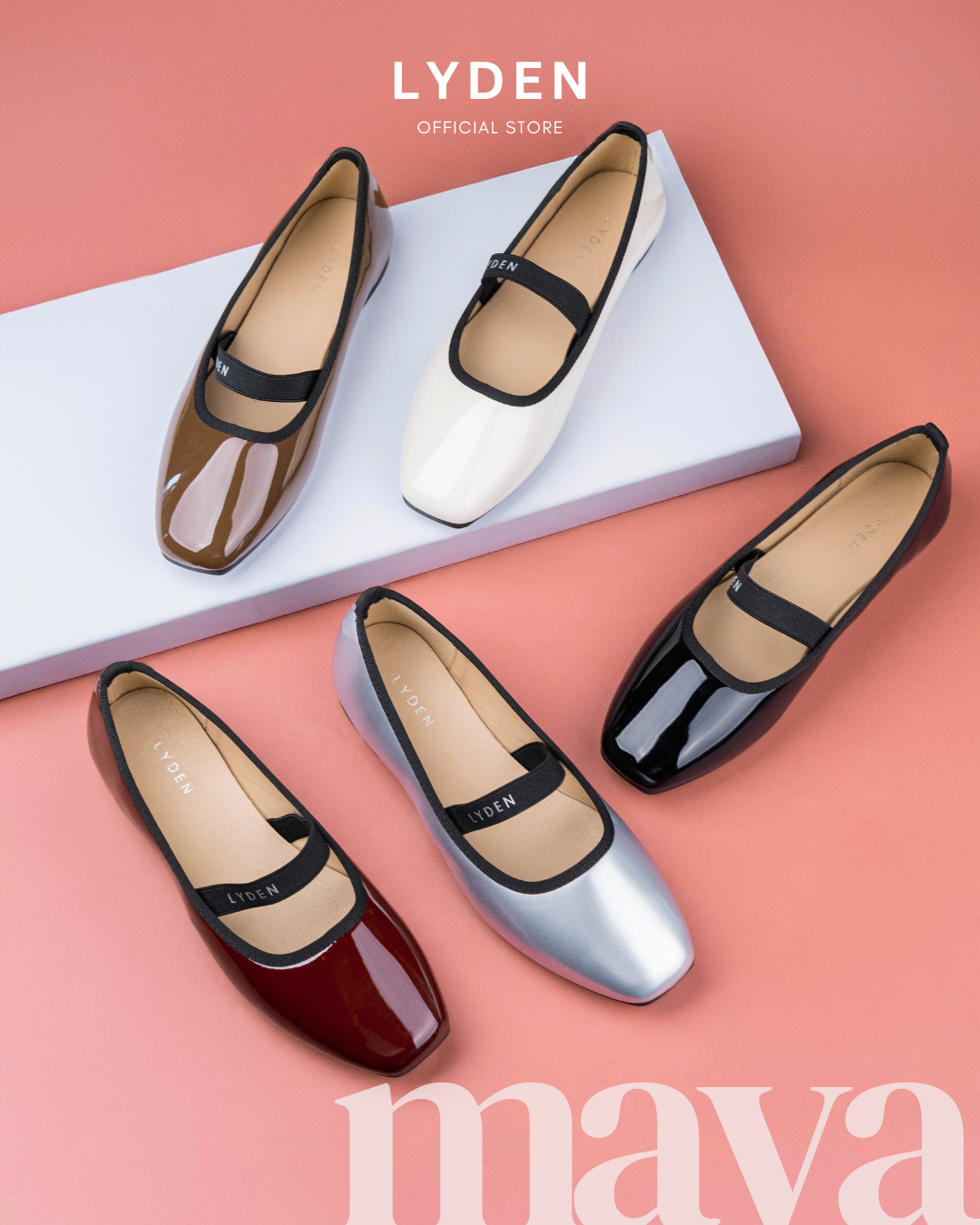 【NEW】Lyden Maya Series Flats - Beige//Silver//Brown//Maroon//Classic Black