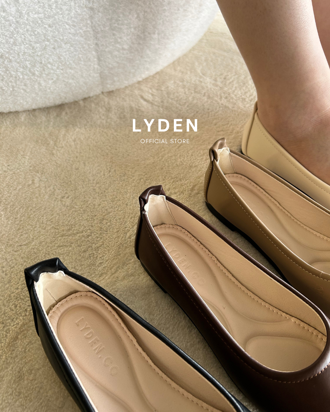 Lyden Talia Series Flats - Classic Black//Brown//Beige//Khaki