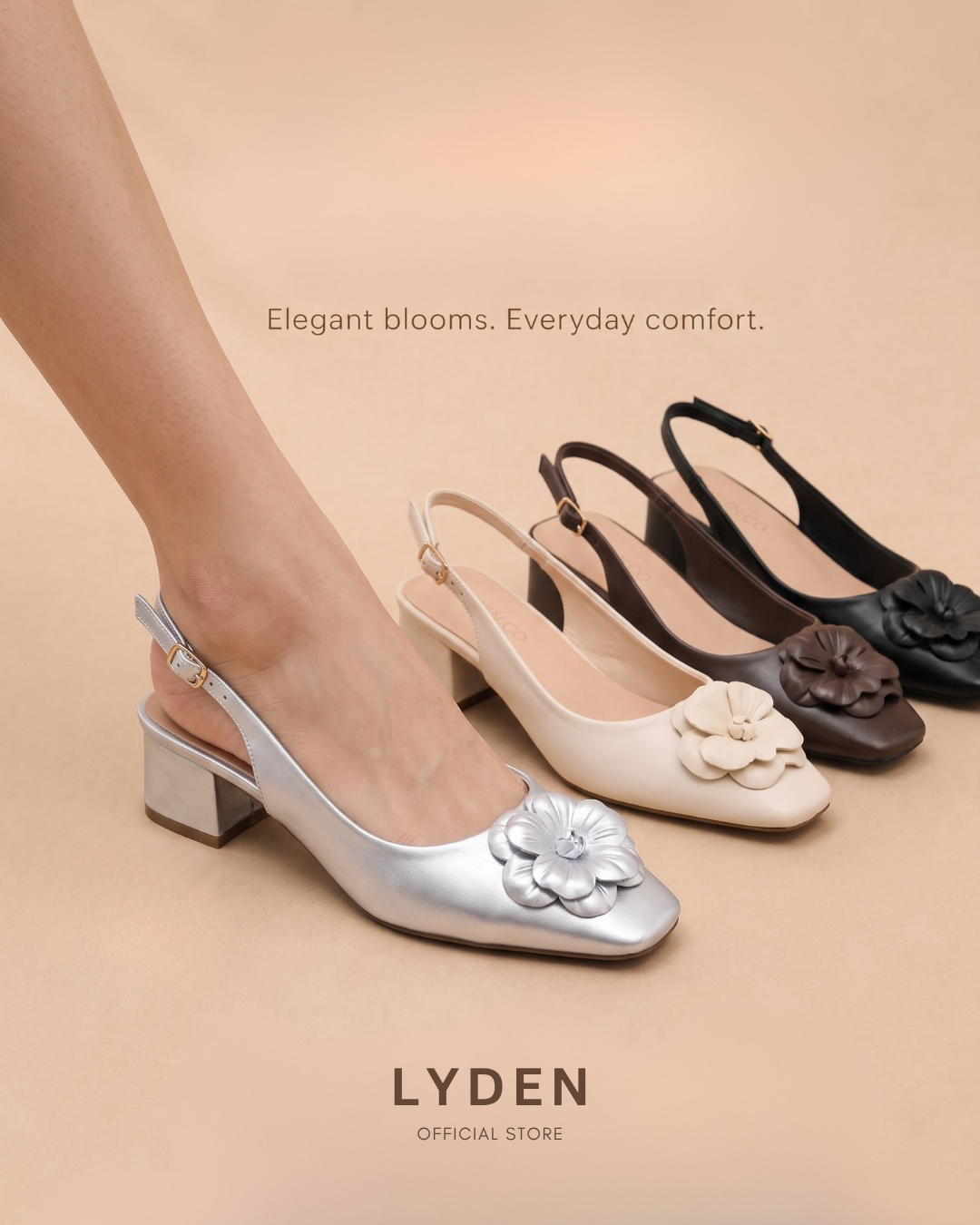 【Mekar Garden】Open-Back 4.5cm pump heels