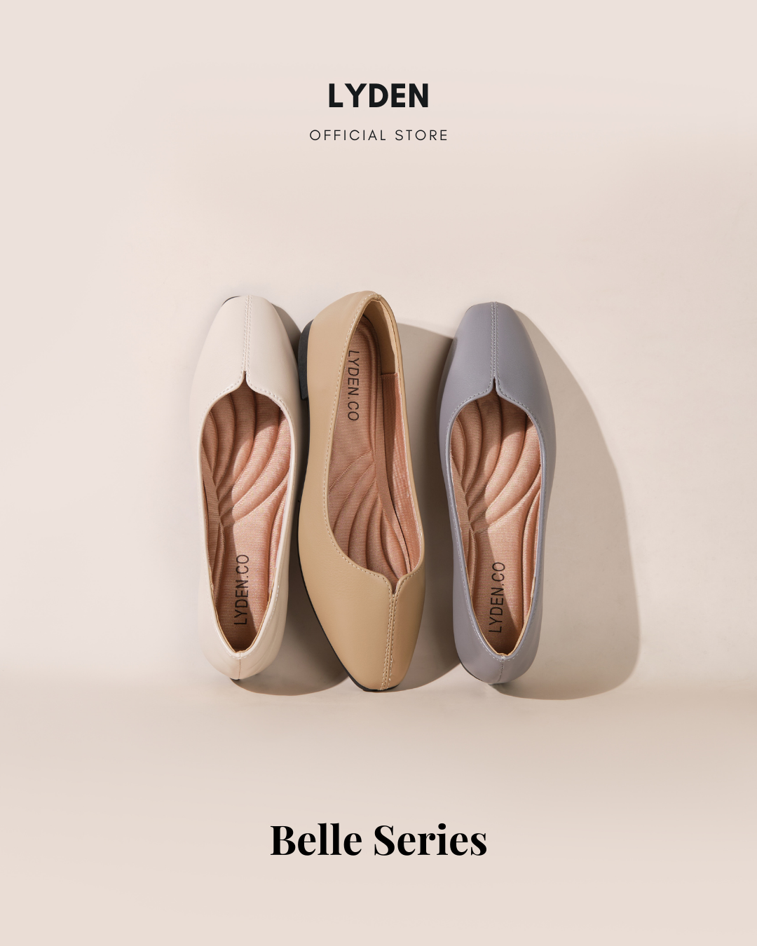 【NEW】Lyden Belle Series Flats - Beige