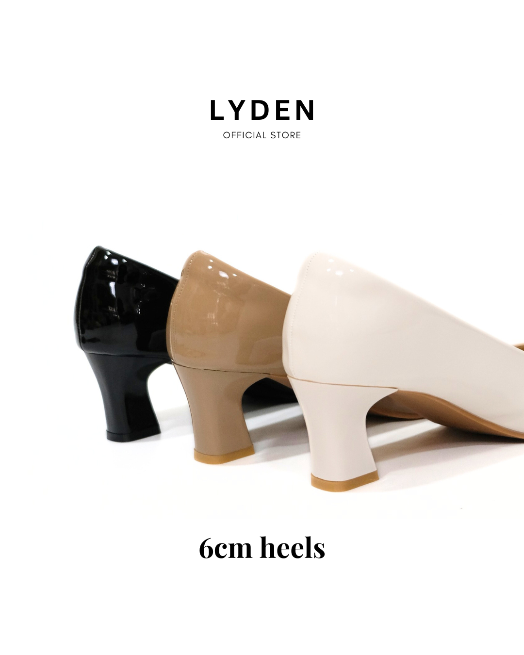 【NEW】Lyden Daisy Heels Series 6cm pump heels - Classic Black//White//Khaki