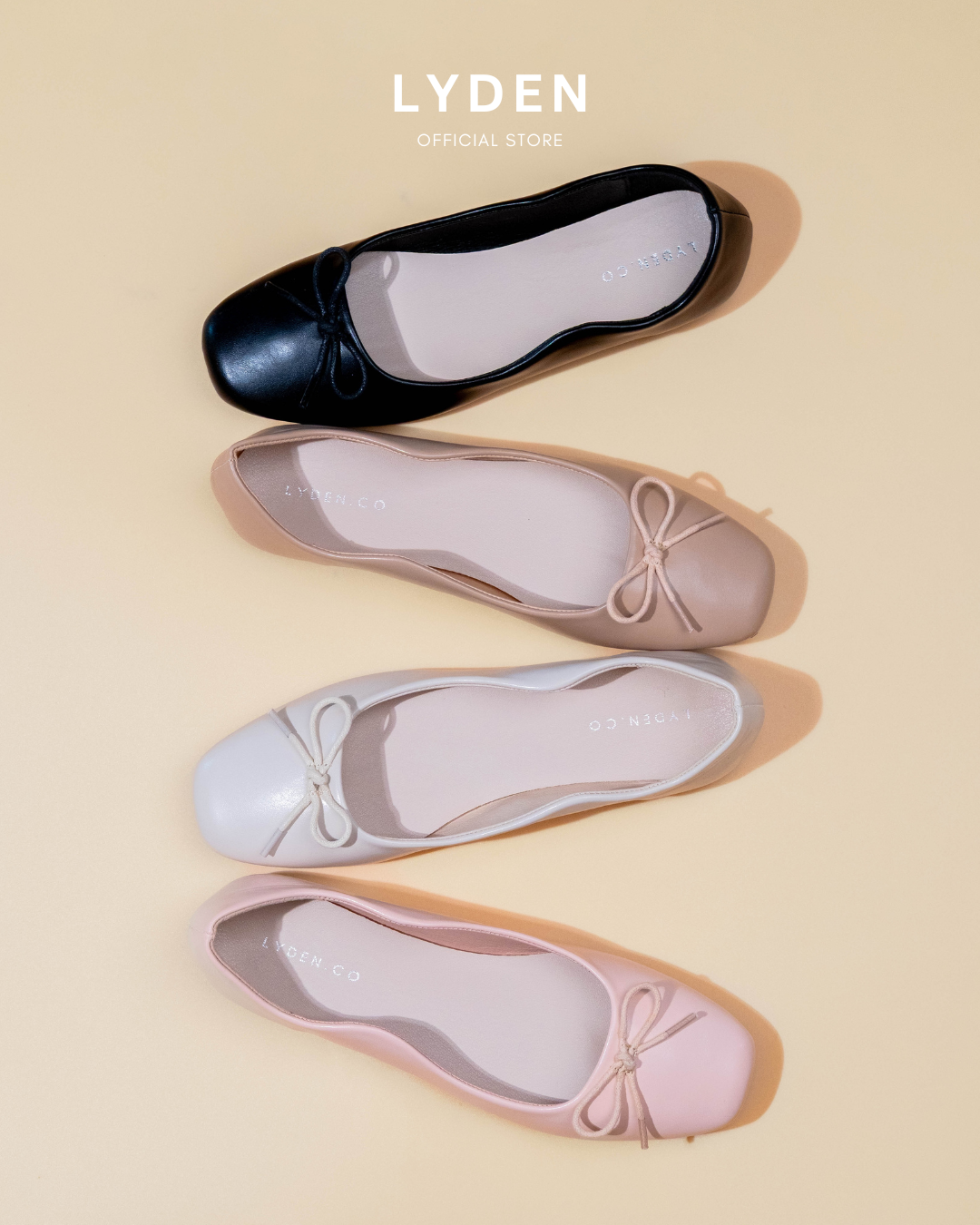 【NEW】Lyden Puffy Belle Series Flats - Beige//Pink//Khaki//Classic Black