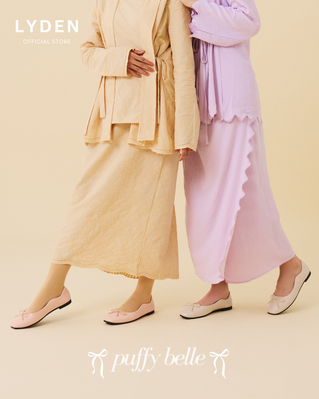 【NEW】Lyden Puffy Belle Series Flats - Beige//Pink//Khaki//Classic Black