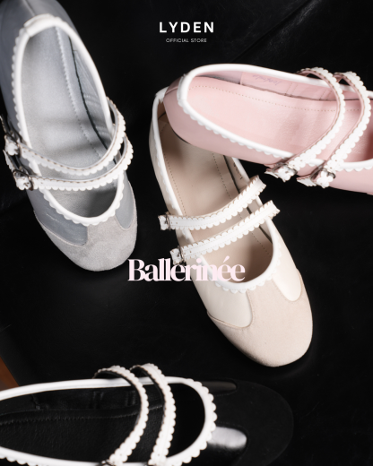 【NEW】Lyden Ballerinée Flats Series - Classic Black//Grey//Beige//Pink