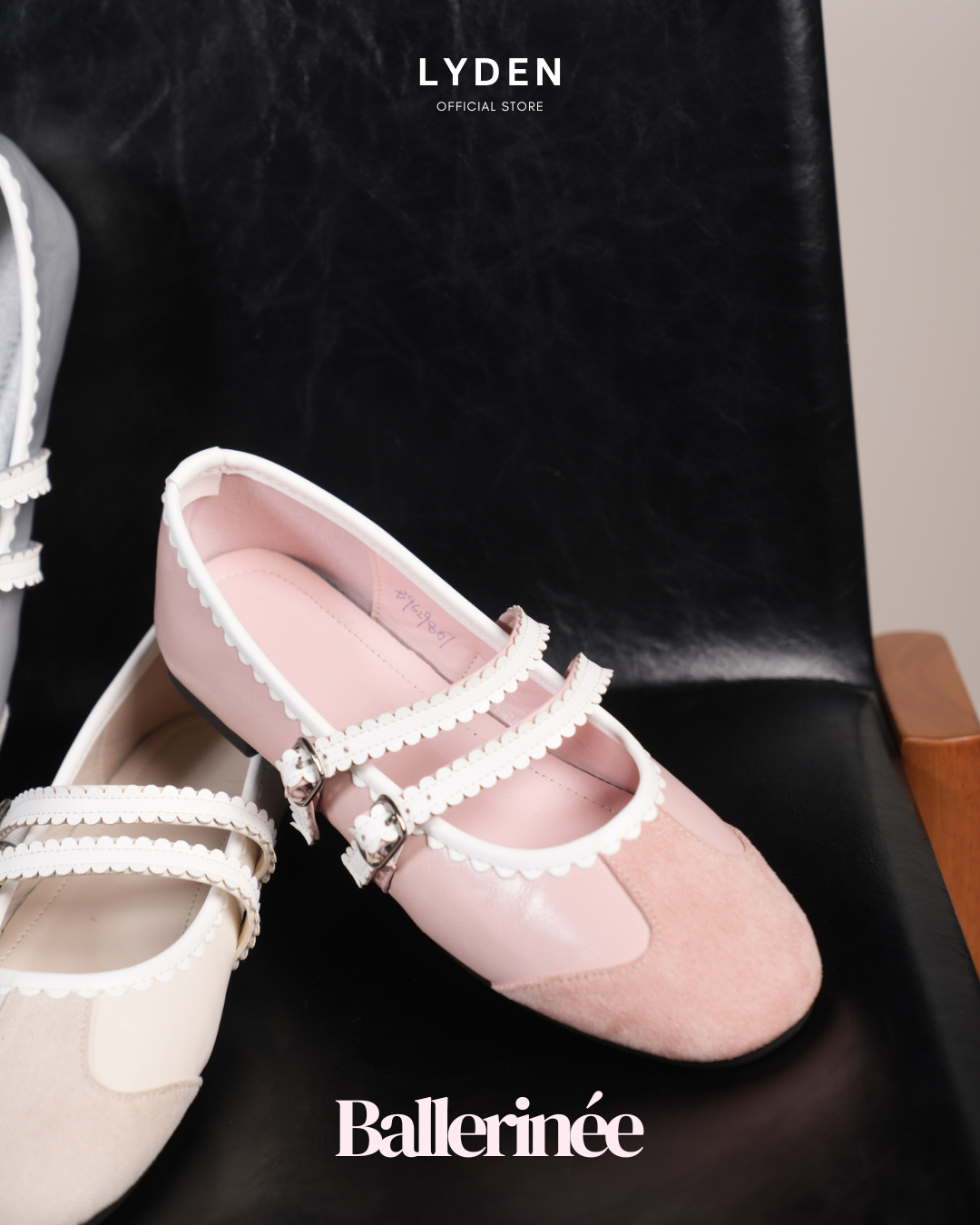 【NEW】Lyden Ballerinée Flats Series - Classic Black//Grey//Beige//Pink