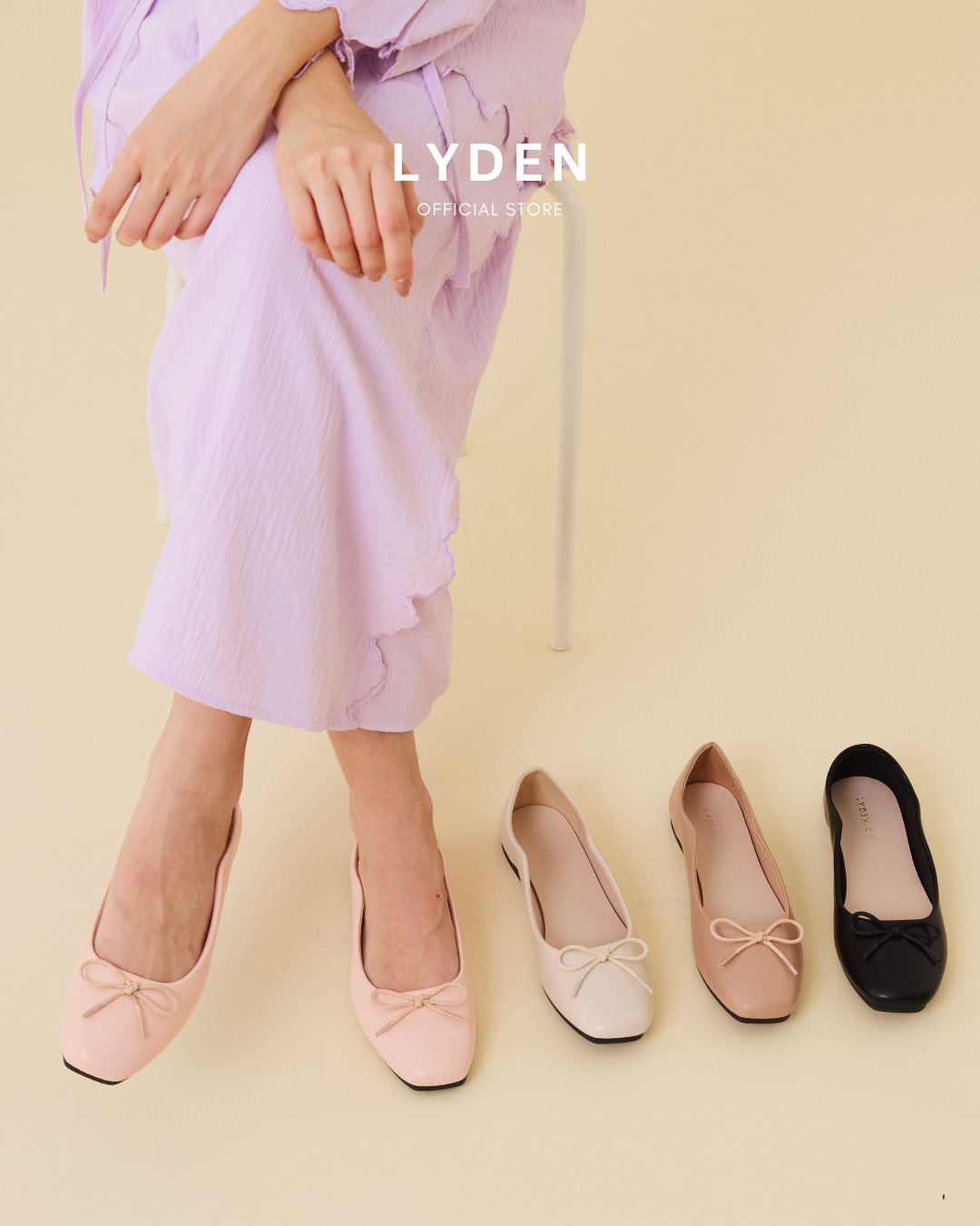 【NEW】Lyden Puffy Belle Series Flats - Beige//Pink//Khaki//Classic Black
