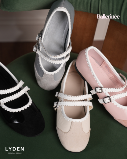 【NEW】Lyden Ballerinée Flats Series - Classic Black//Grey//Beige//Pink