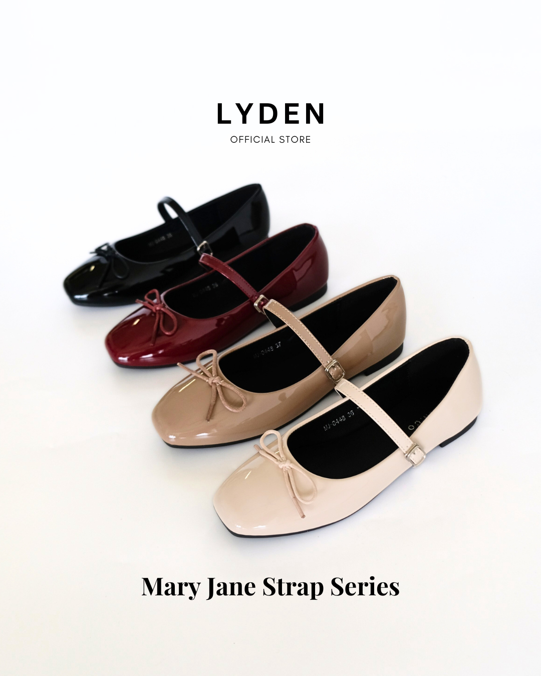 【NEW】Lyden Mary Jane Strap Series Flats - Beige//Khaki//Maroon//Classic Black