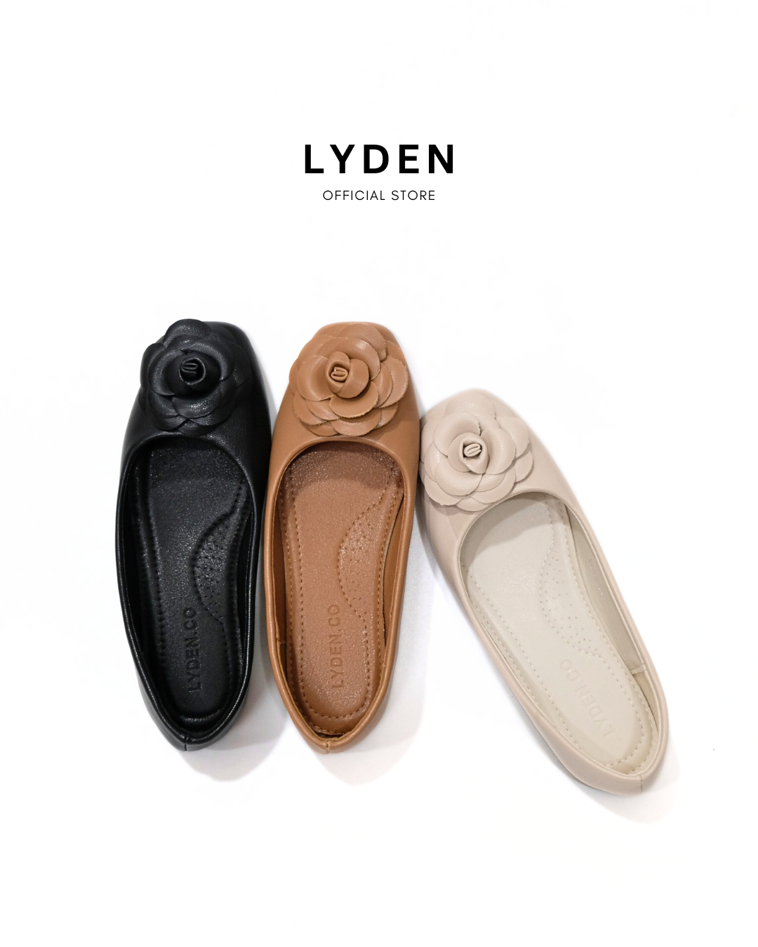 【NEW】Lyden Floral Series 2.0 Flats - Classic Black//Brown//Beige
