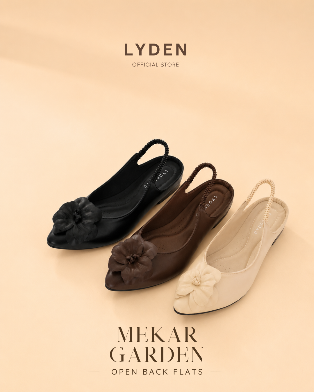 【Mekar Garden】Open Back Flats Series