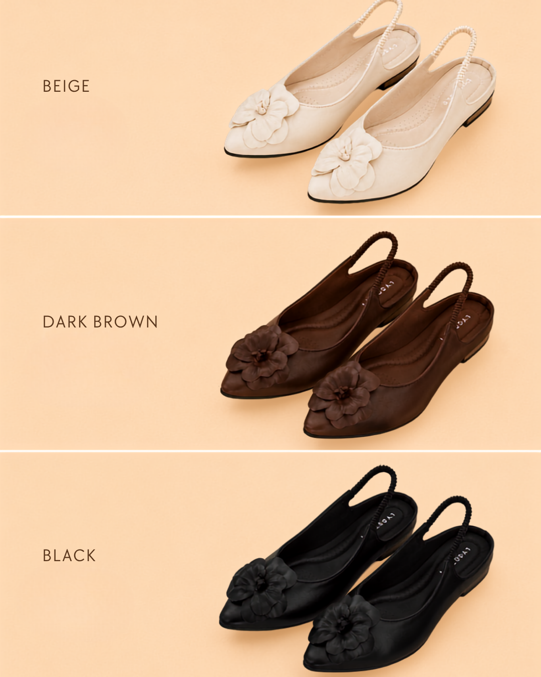 【Mekar Garden】Open Back Flats Series