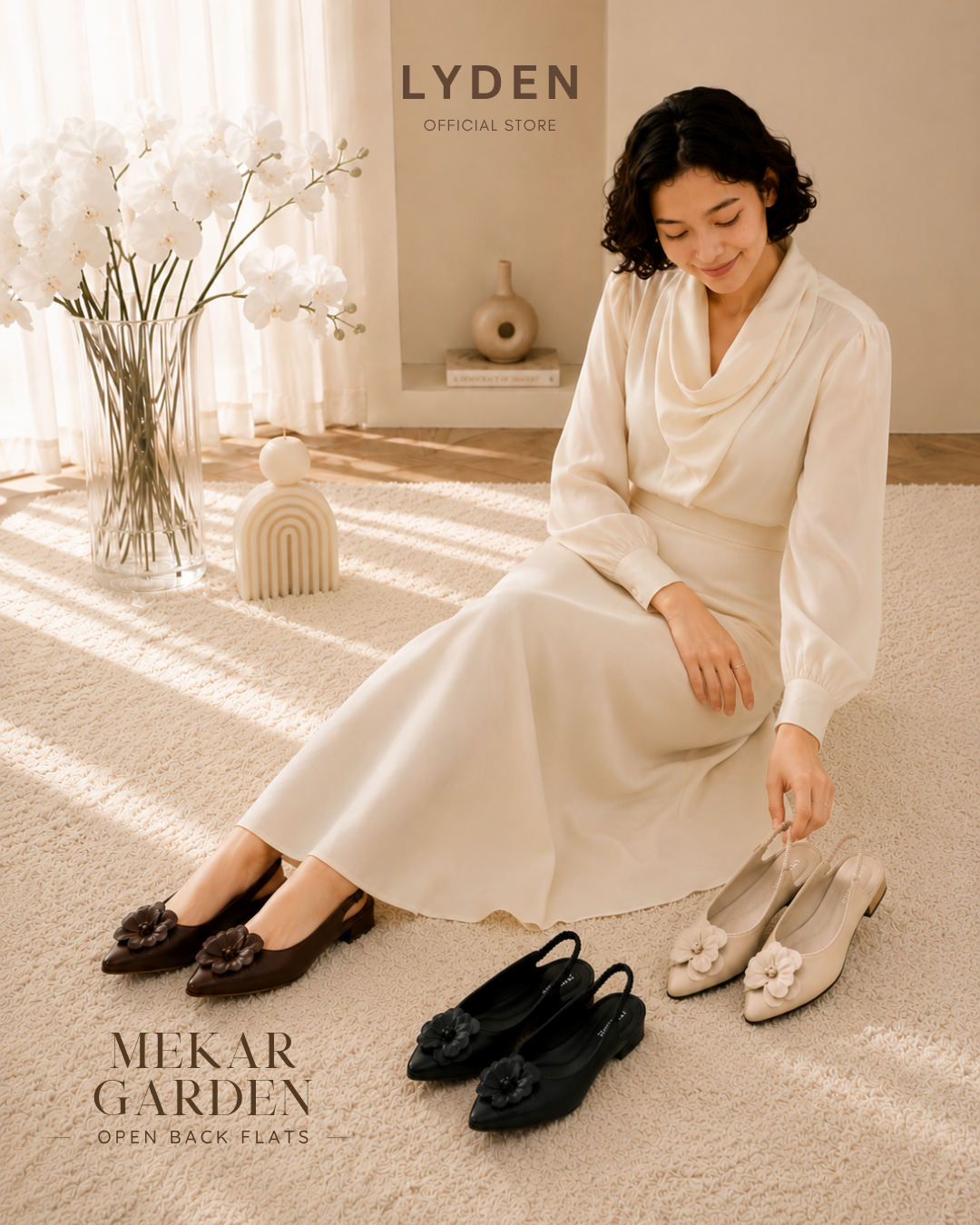 【Mekar Garden】Open Back Flats Series
