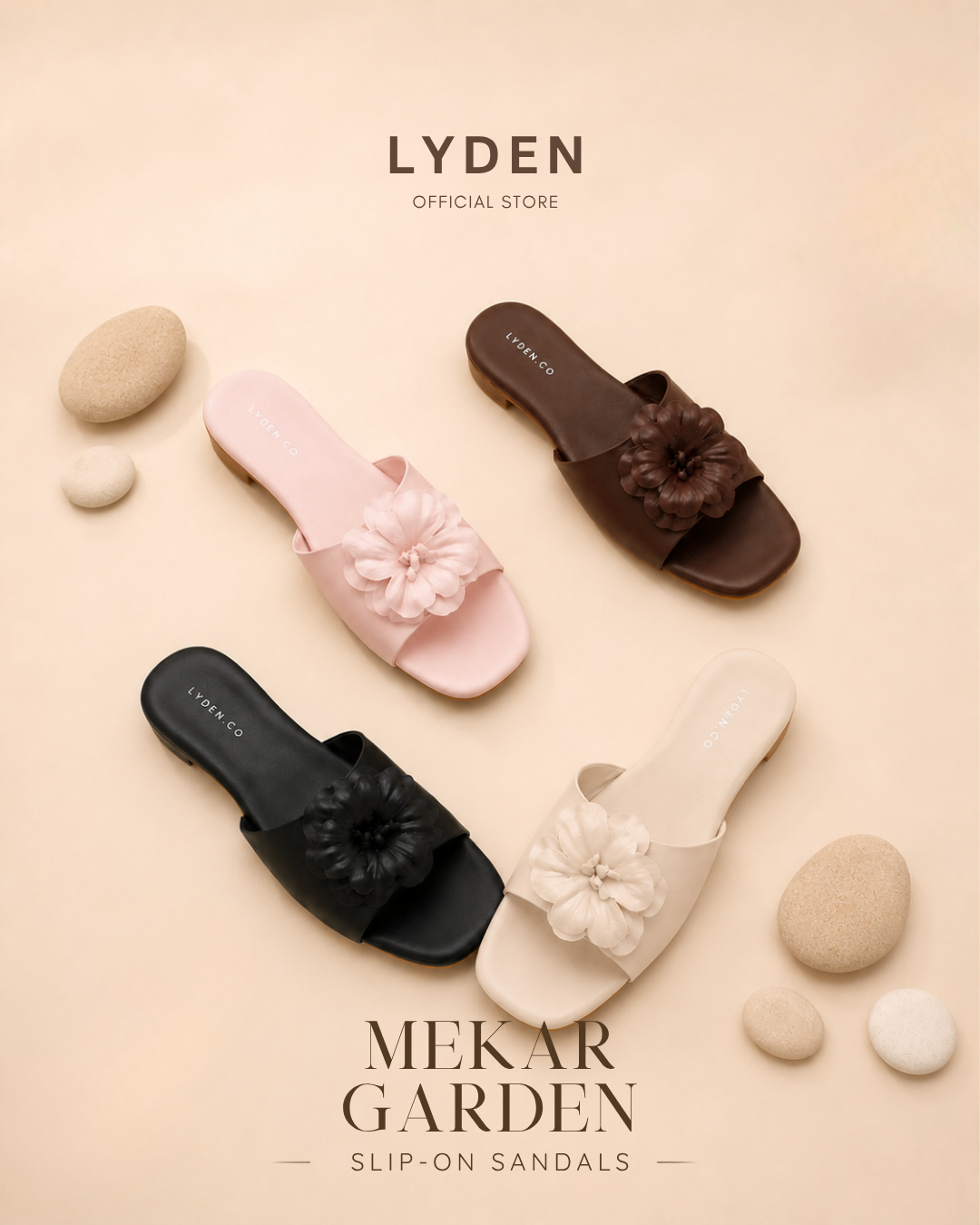 【Mekar Garden】Slip-On Sandals