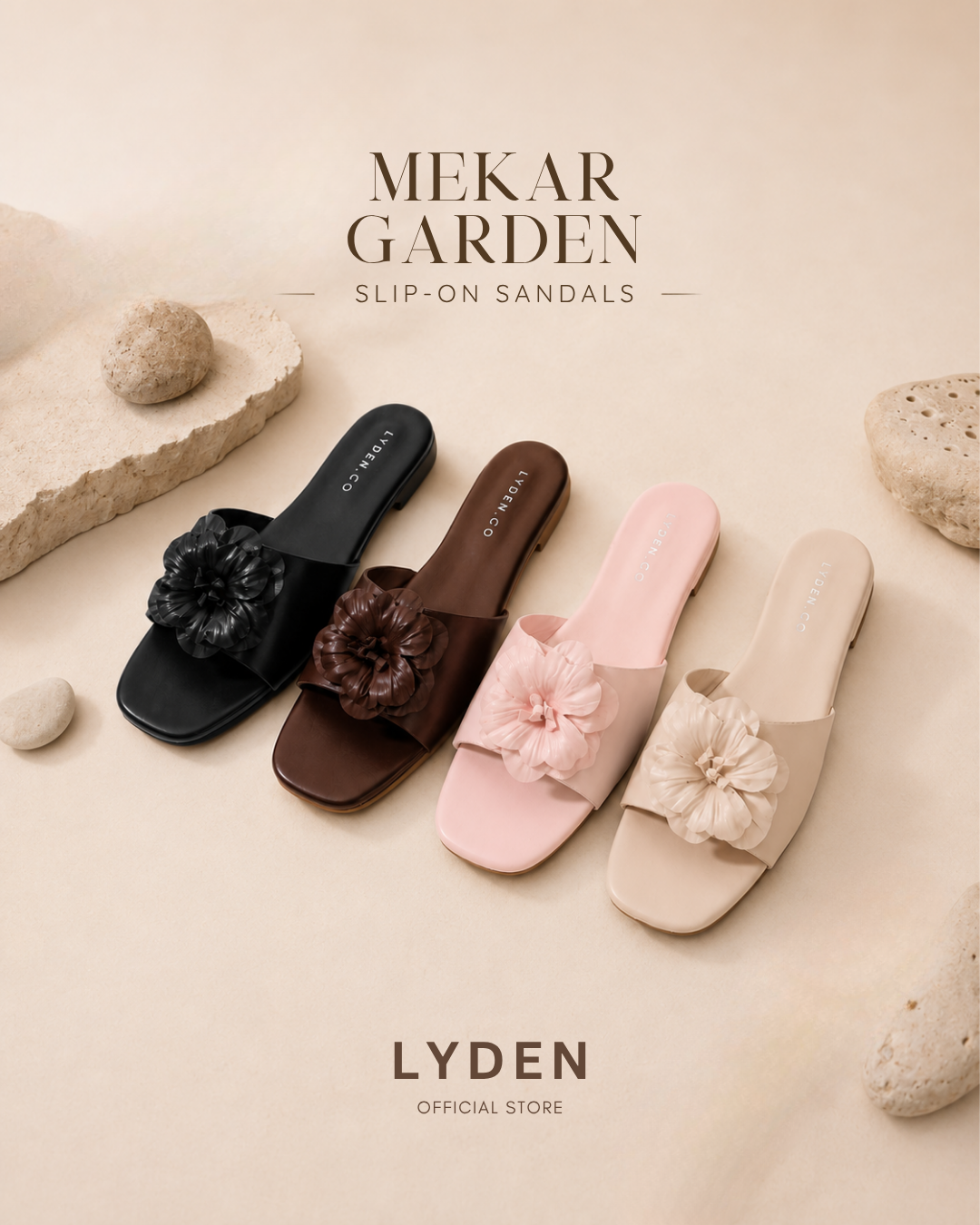 【Mekar Garden】Slip-On Sandals