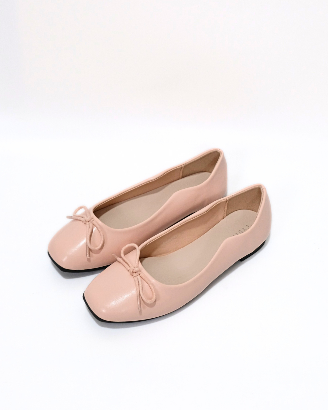 【NEW】Lyden Kasut Raya Mary Jane Flats with Elastic Strap - Beige//Khak