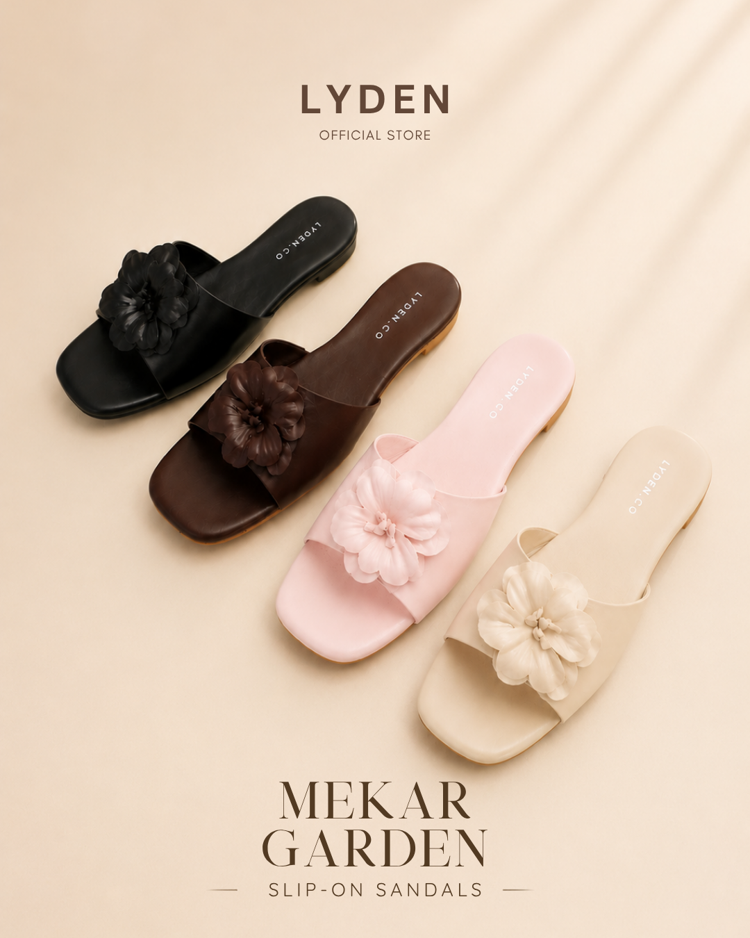 【Mekar Garden】Slip-On Sandals