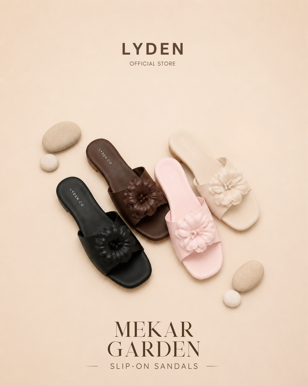 【Mekar Garden】Slip-On Sandals