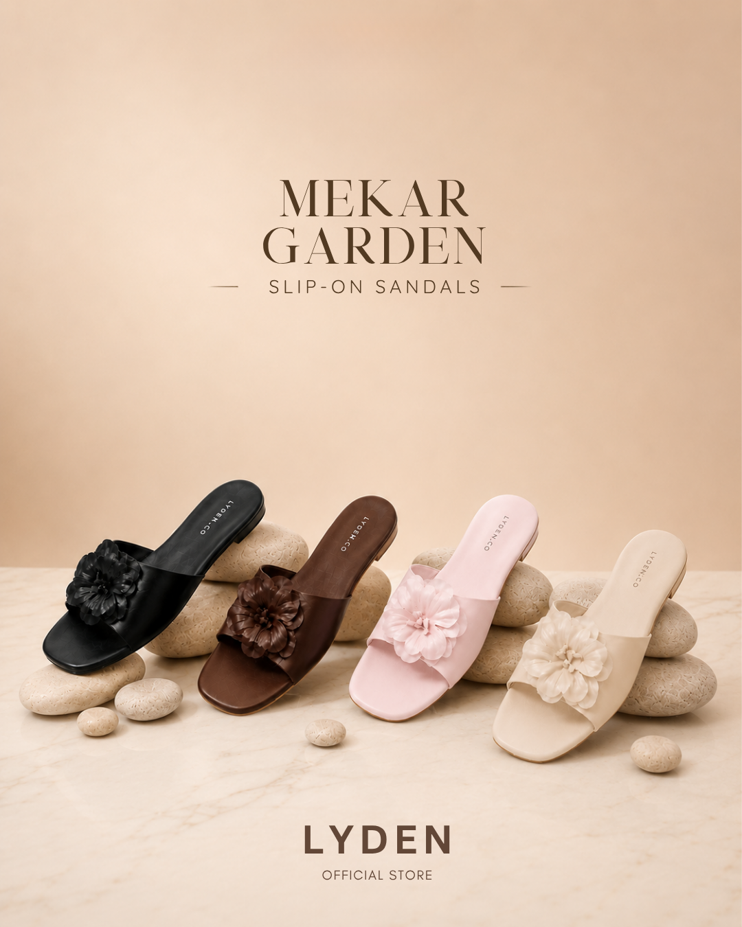 【Mekar Garden】Slip-On Sandals