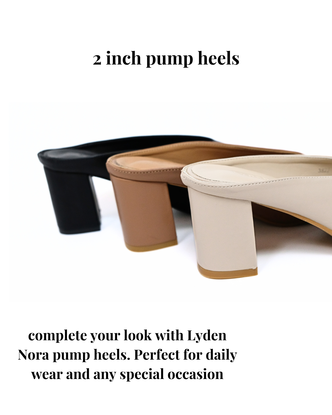 The Nora Pump Heels Series by Lyden (Malaysia cutting) - Classic Black