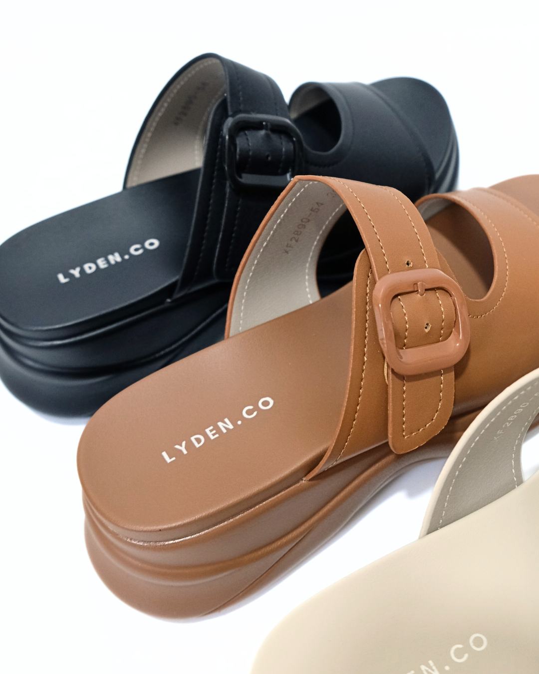 【NEW】Lyden Ella Wedges Series 6cm Platform Sandals - Pink//Brown//Classic Black