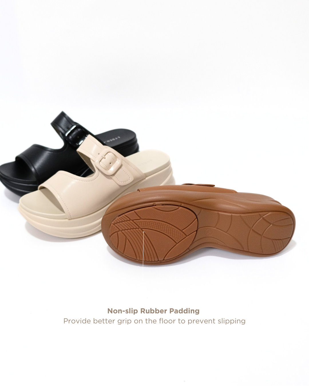 【NEW】Lyden Ella Wedges Series 6cm Platform Sandals - Pink//Brown//Classic Black