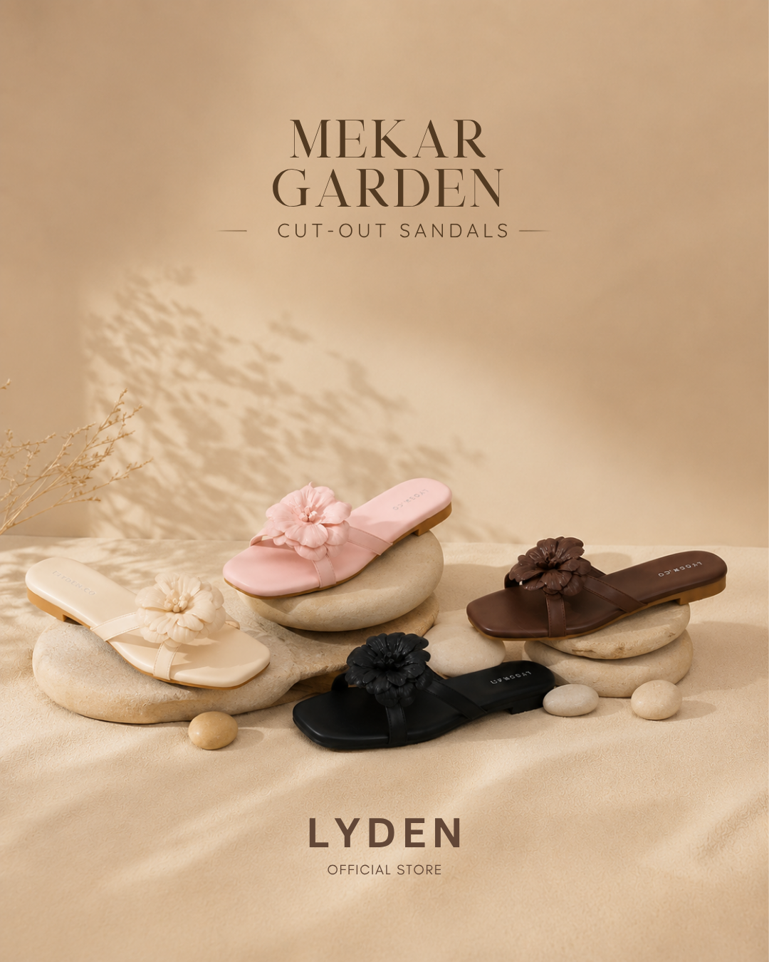 【Mekar Garden】Cut-Out Sandals