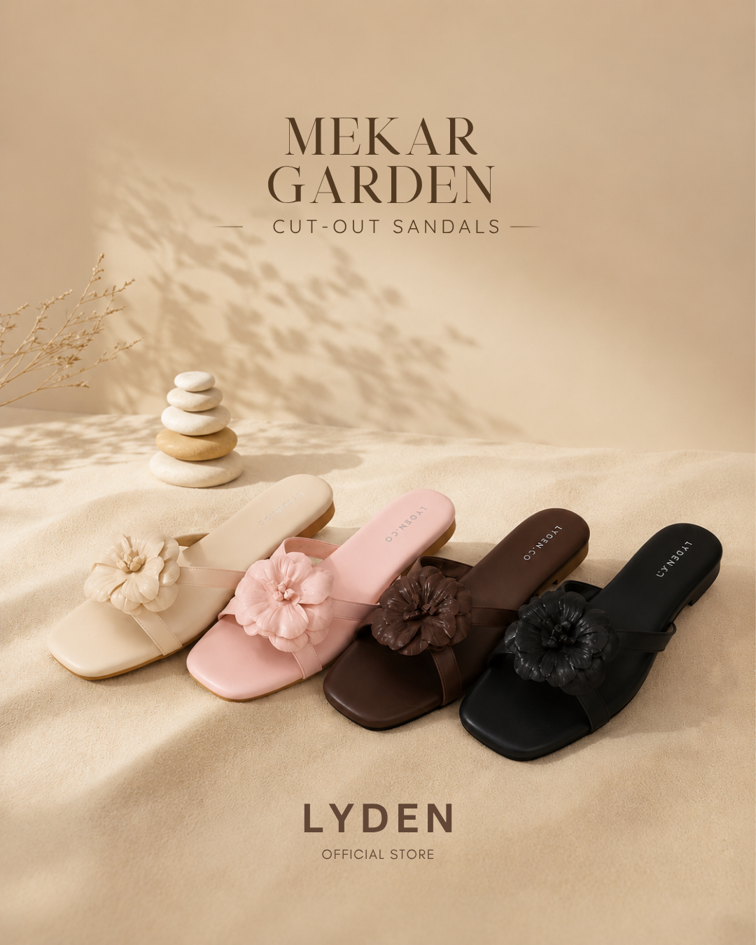 【Mekar Garden】Cut-Out Sandals