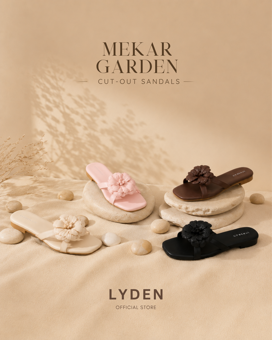 【Mekar Garden】Cut-Out Sandals