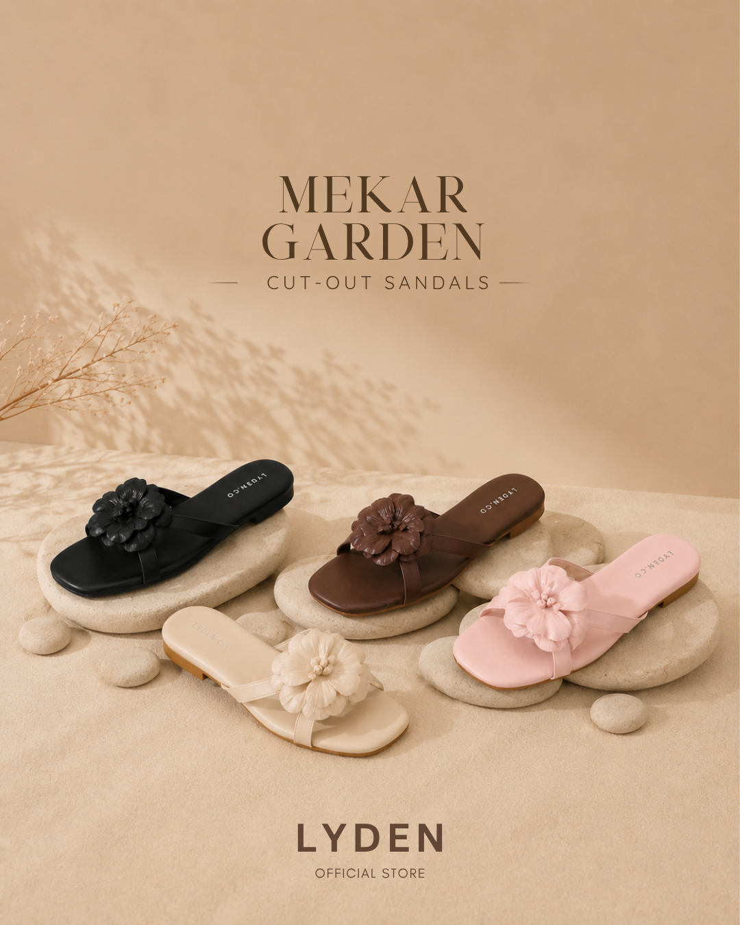【Mekar Garden】Cut-Out Sandals